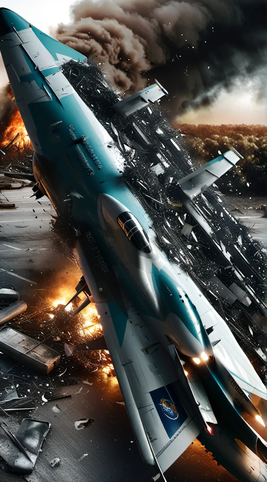 ai character: plane crash background