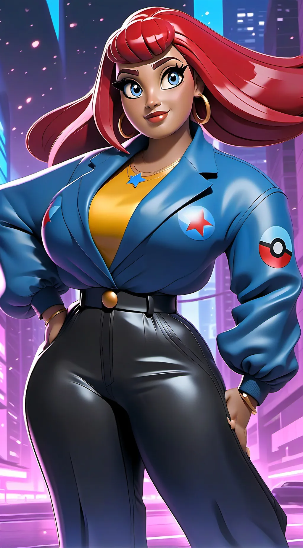 ai character: Super girl  background