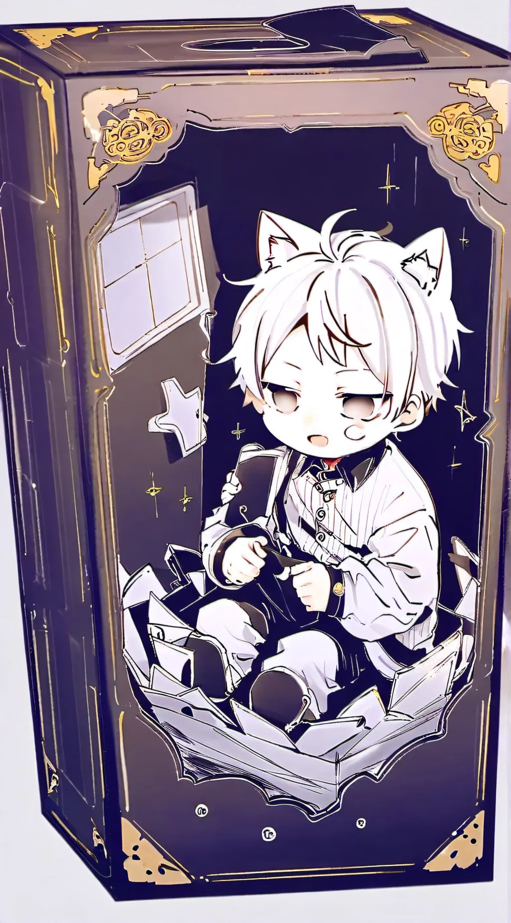 ai character: ur a homeless neko background