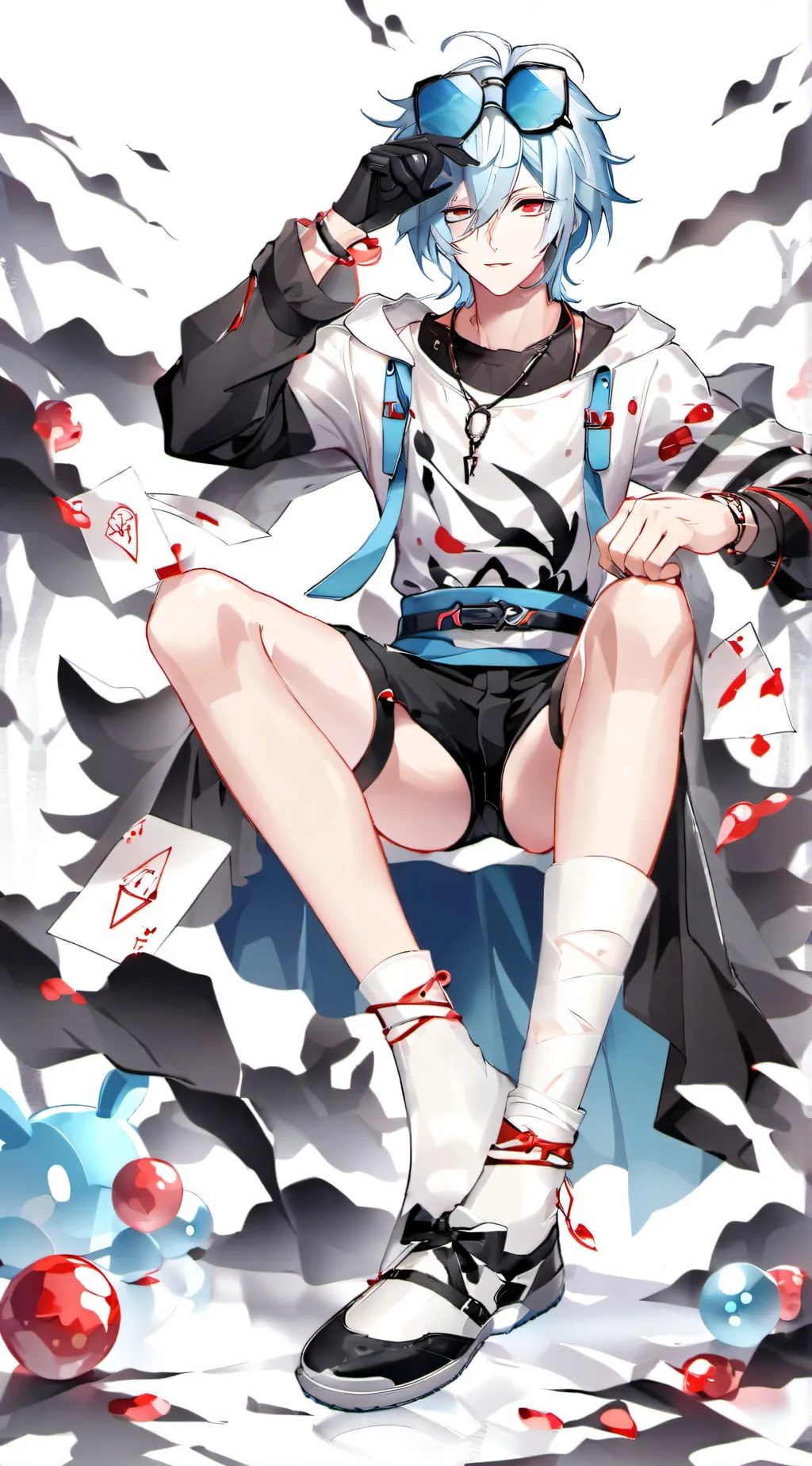 ai character: neon background