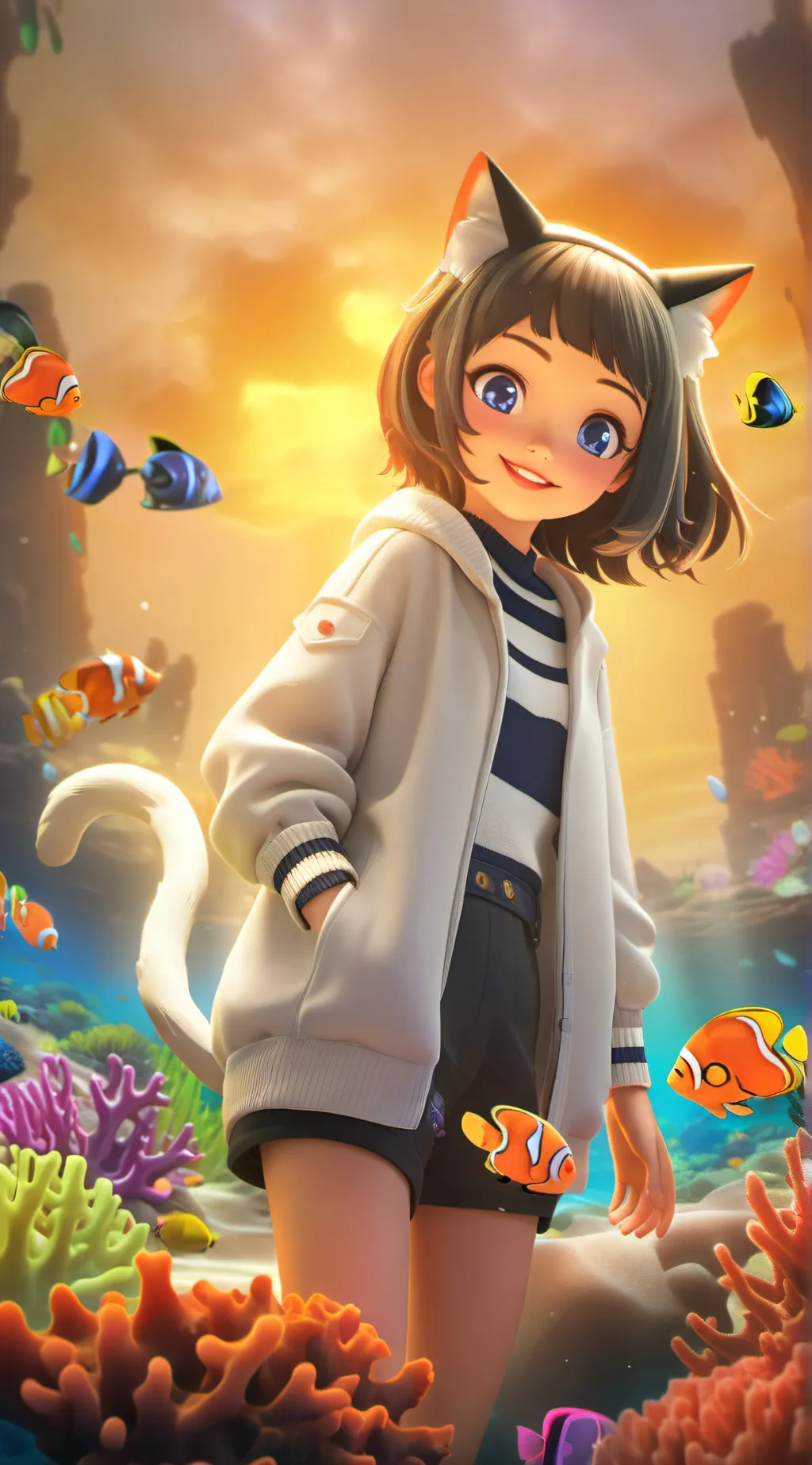 ai character: Harmony Anemone Spirit background