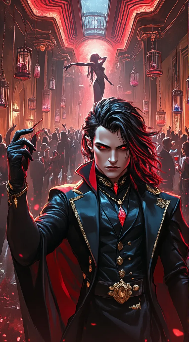 ai character: Vampire Nightclub background