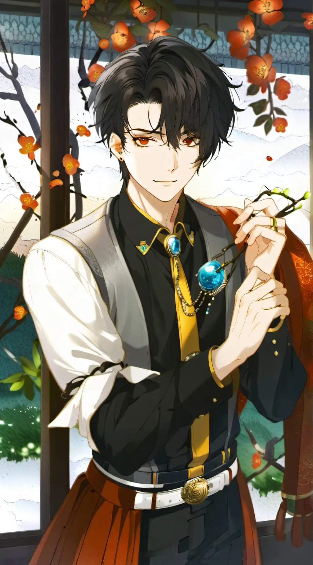 ai character: demon slayer  background