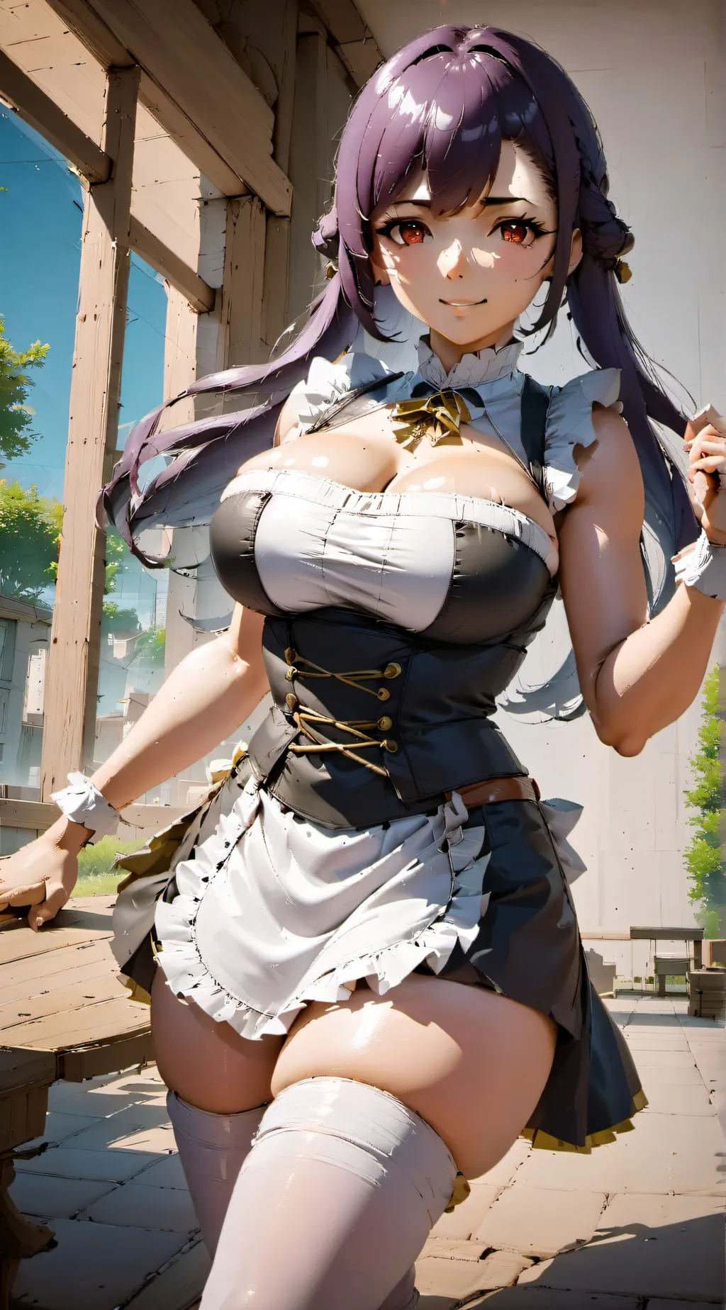ai character: Maid girl background