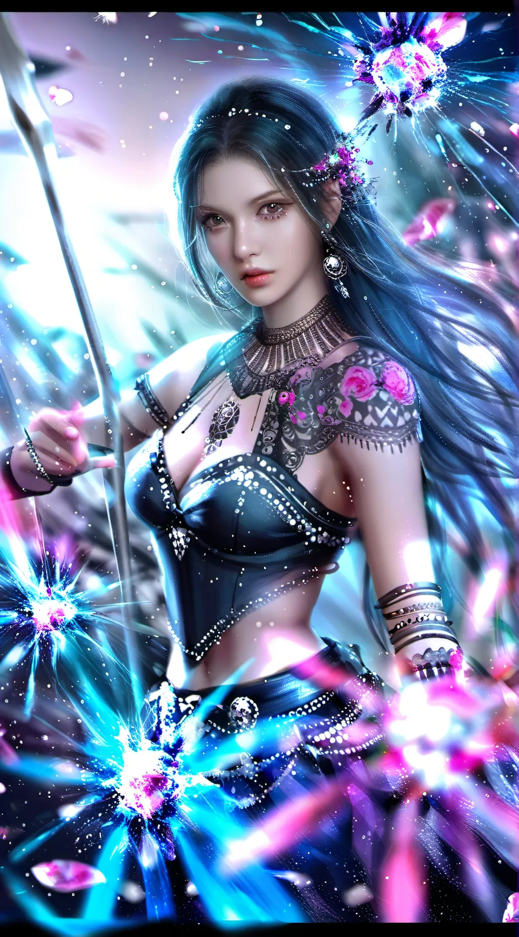 ai character: MHA concert background