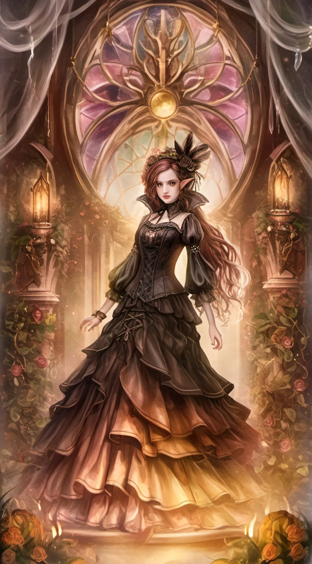 ai character: ملكه جاومرنس  background