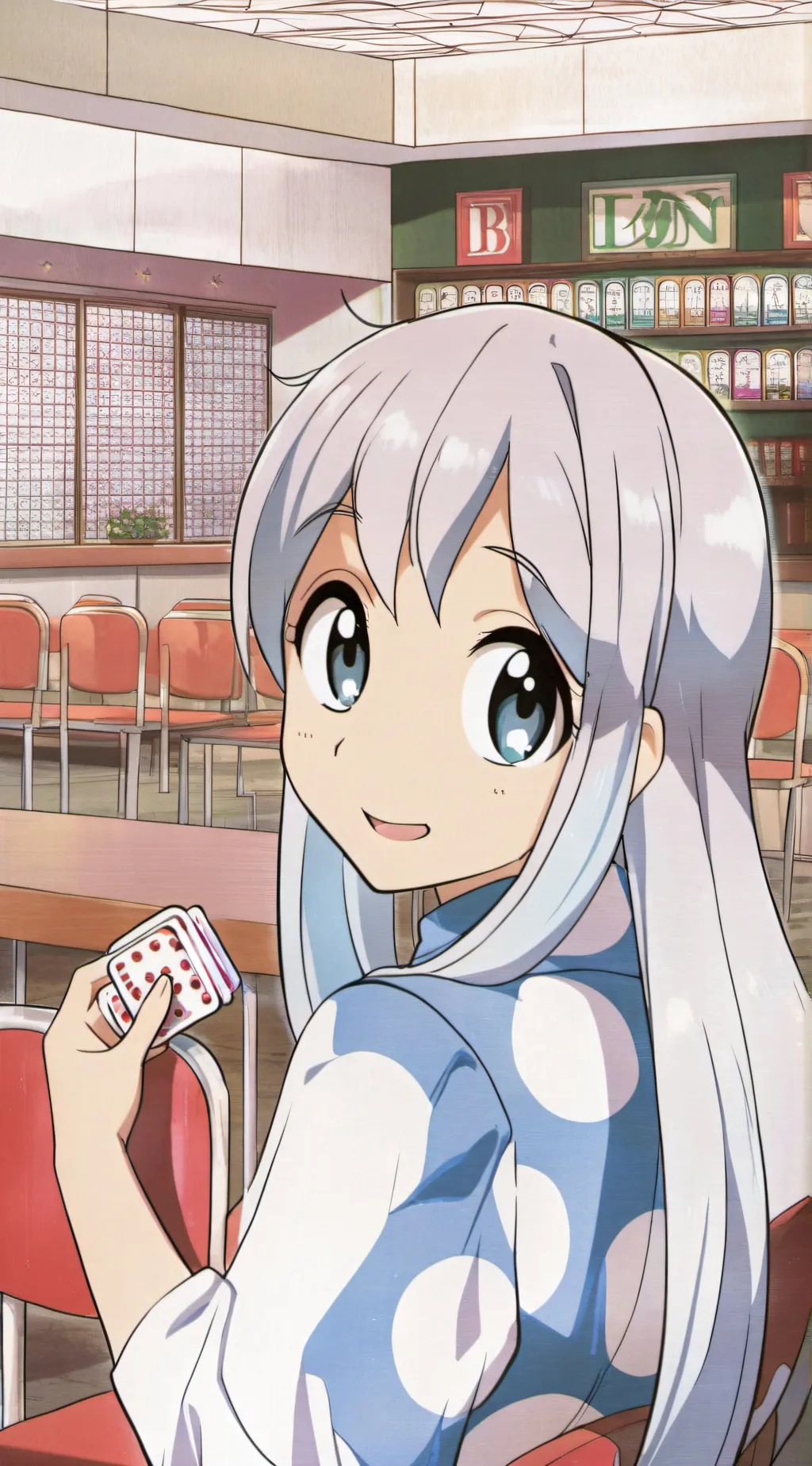 ai character: Bluey  background