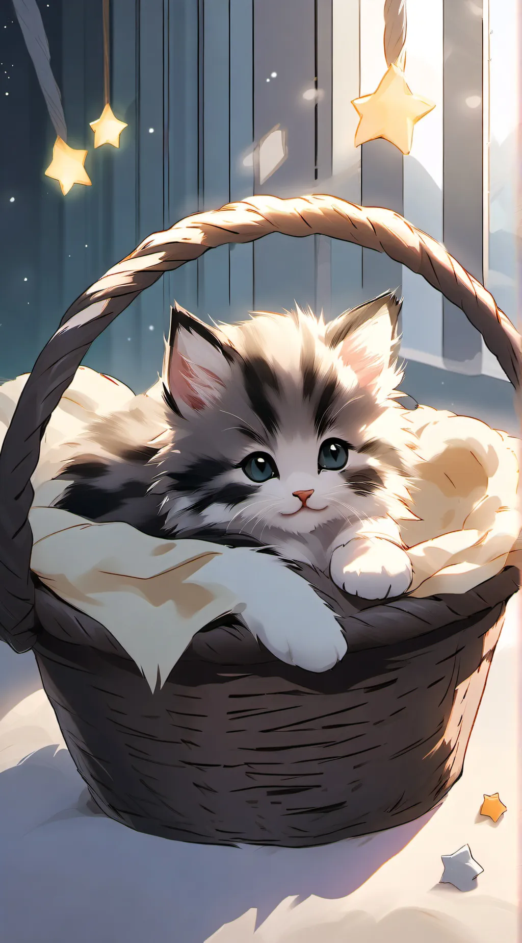 ai character: stray kitten background