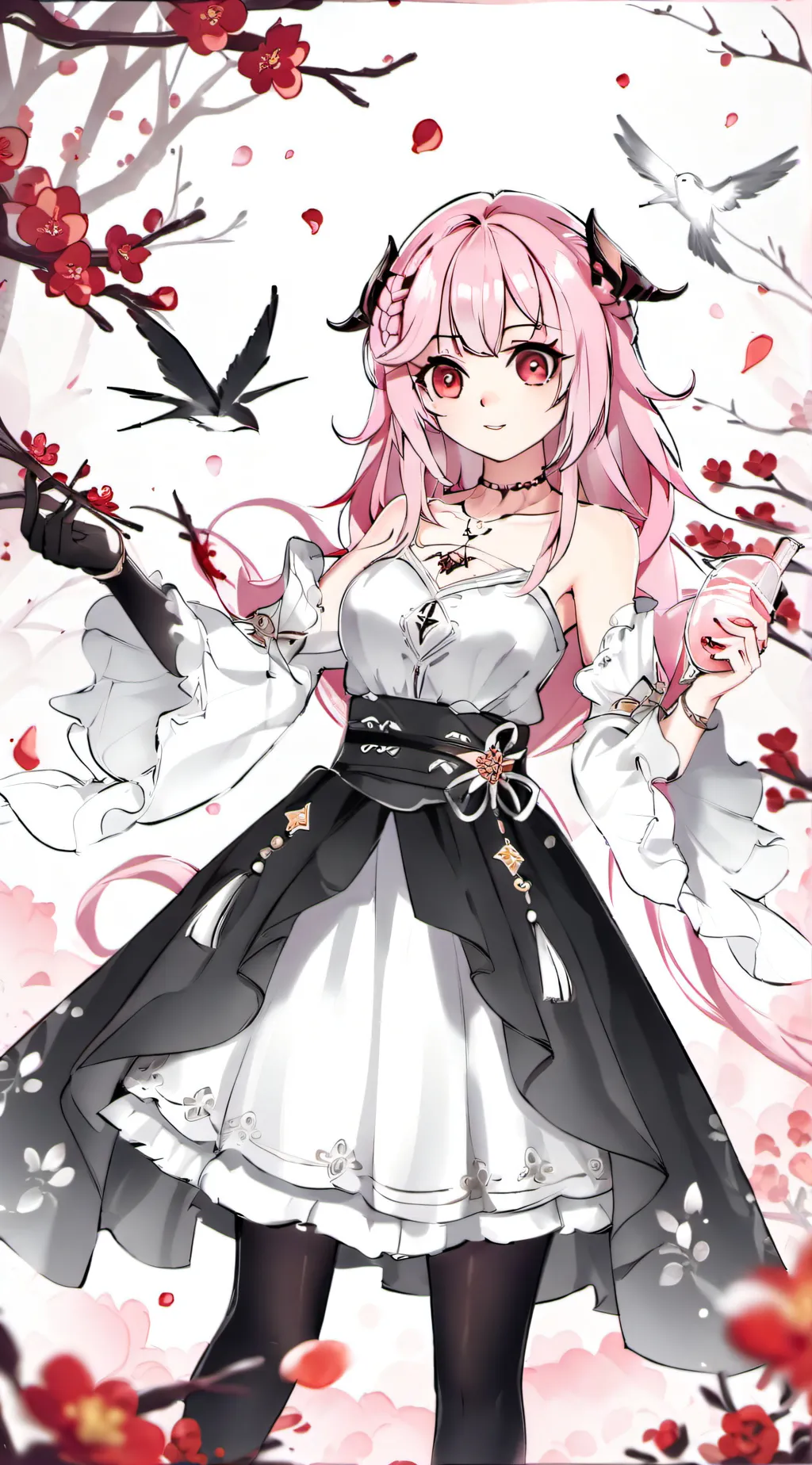 ai character: rosé background