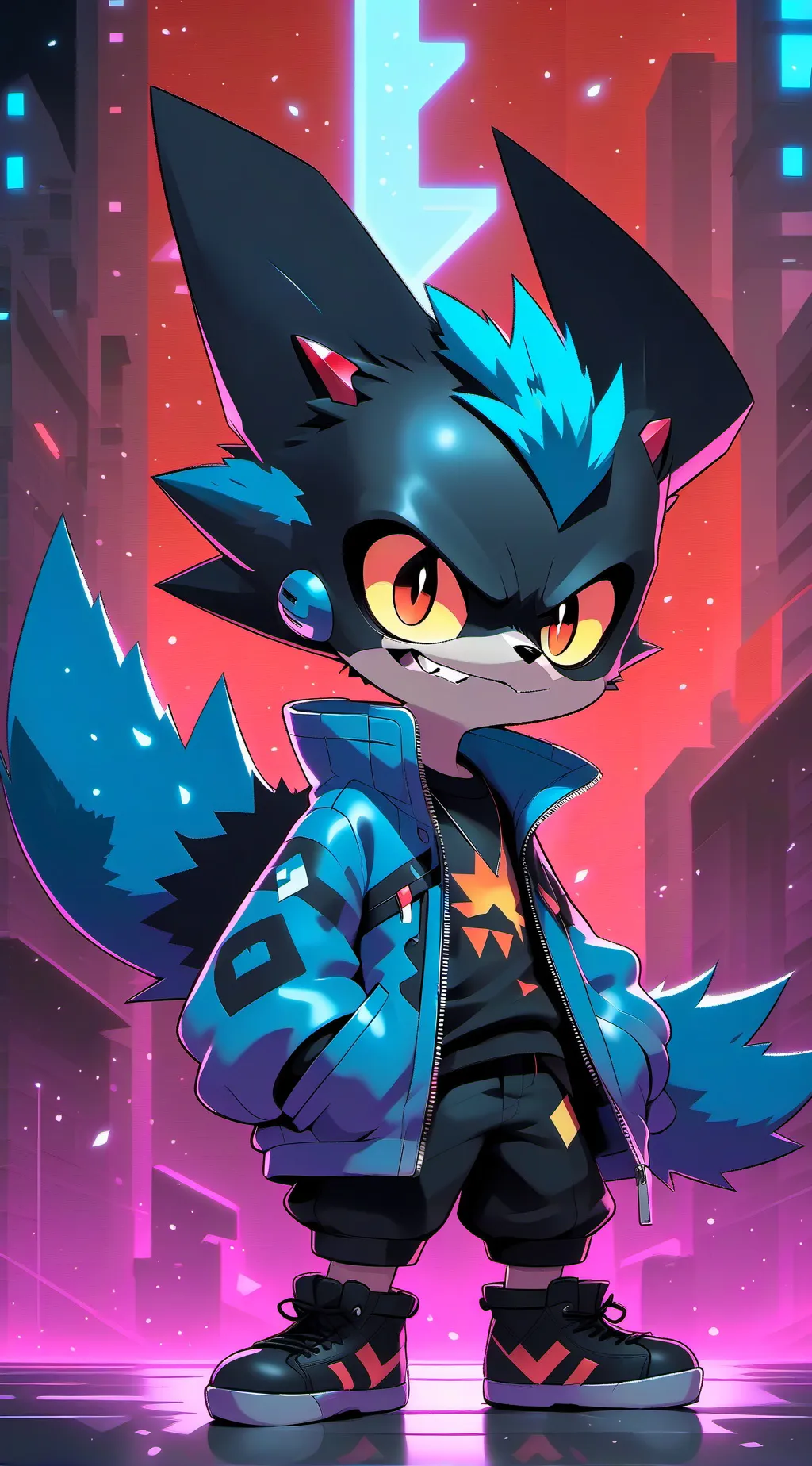 ai character: Night fox background