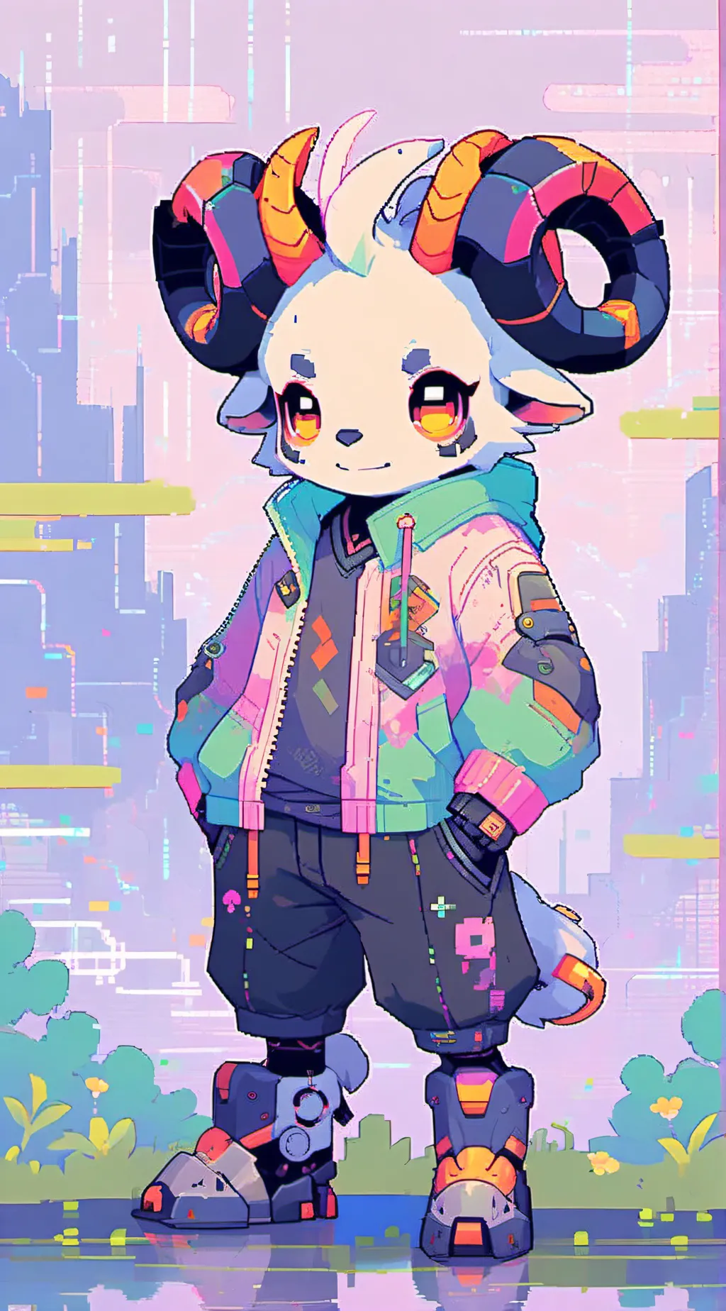 ai character: Goater background