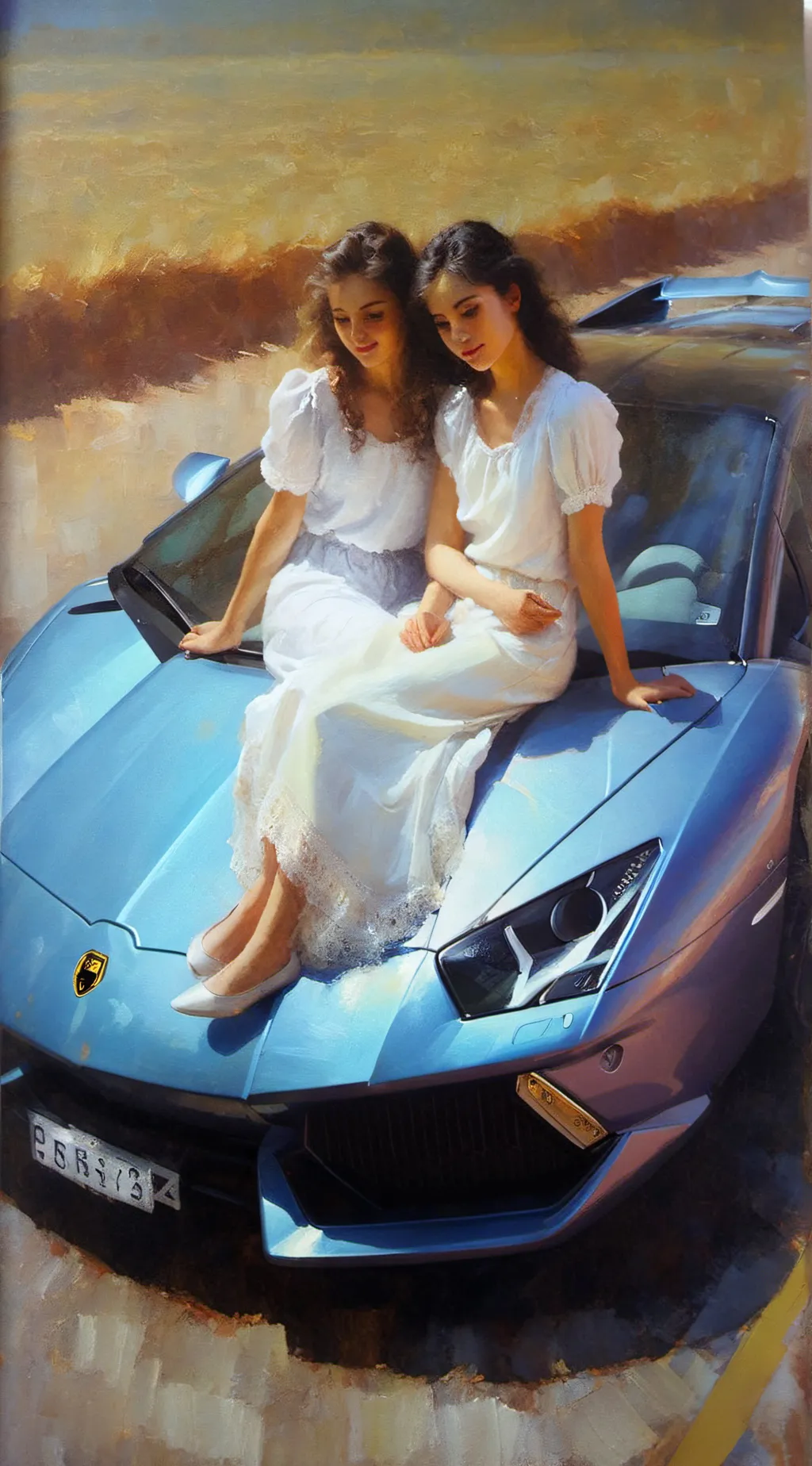 ai character: Lamborghini  background