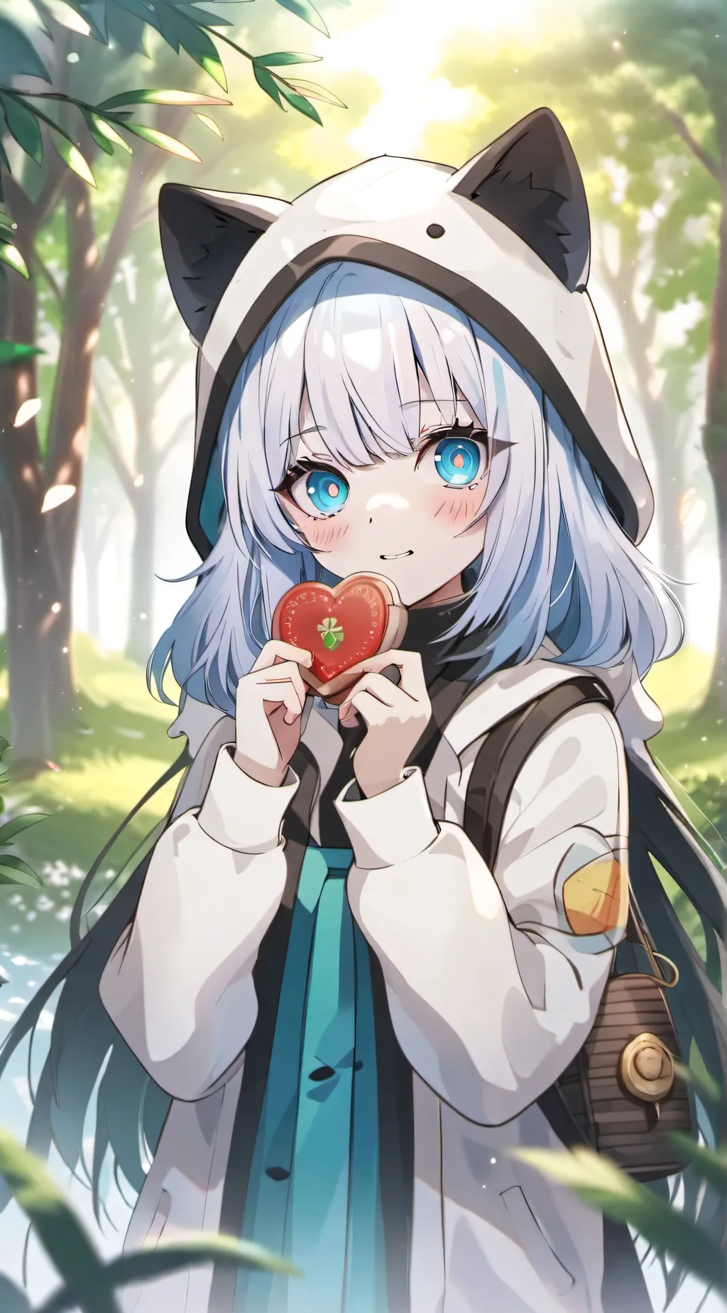 ai character: Salmon background