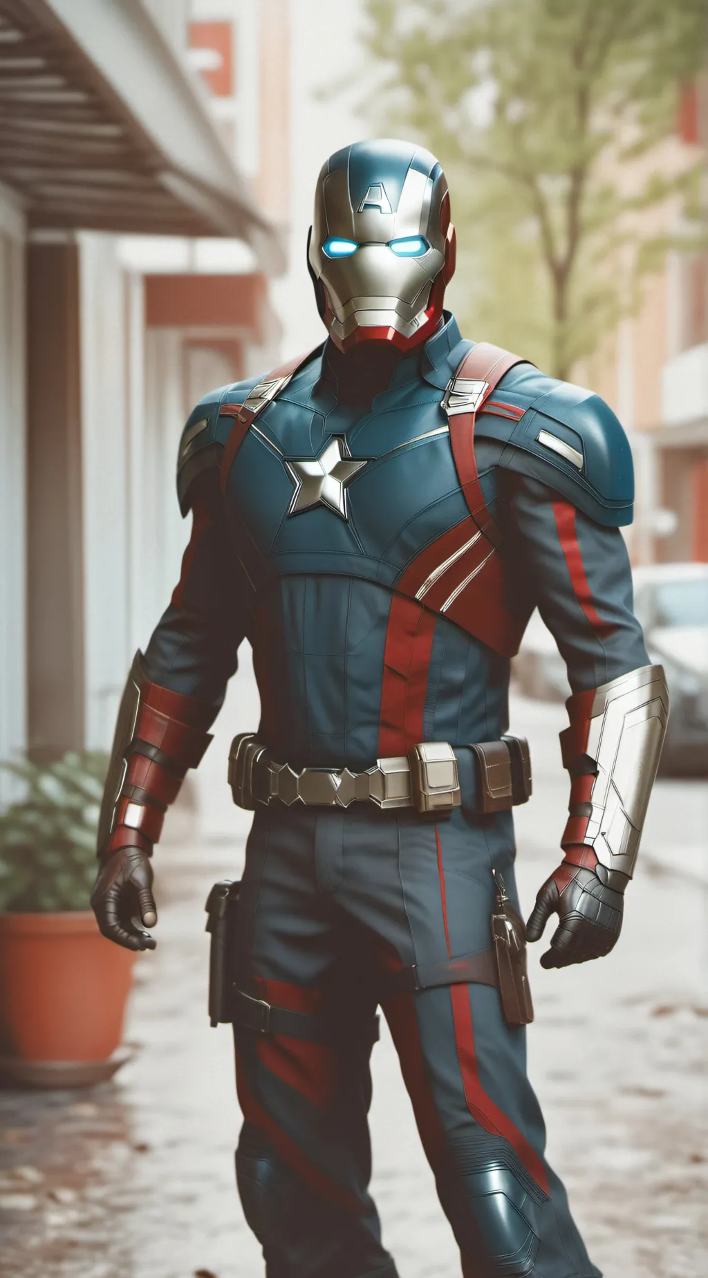 ai character: Avengers war  background