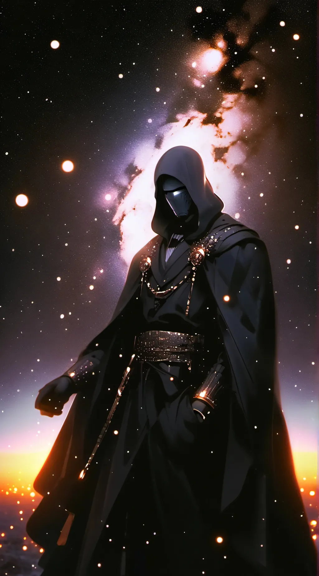 ai character: laser beam background