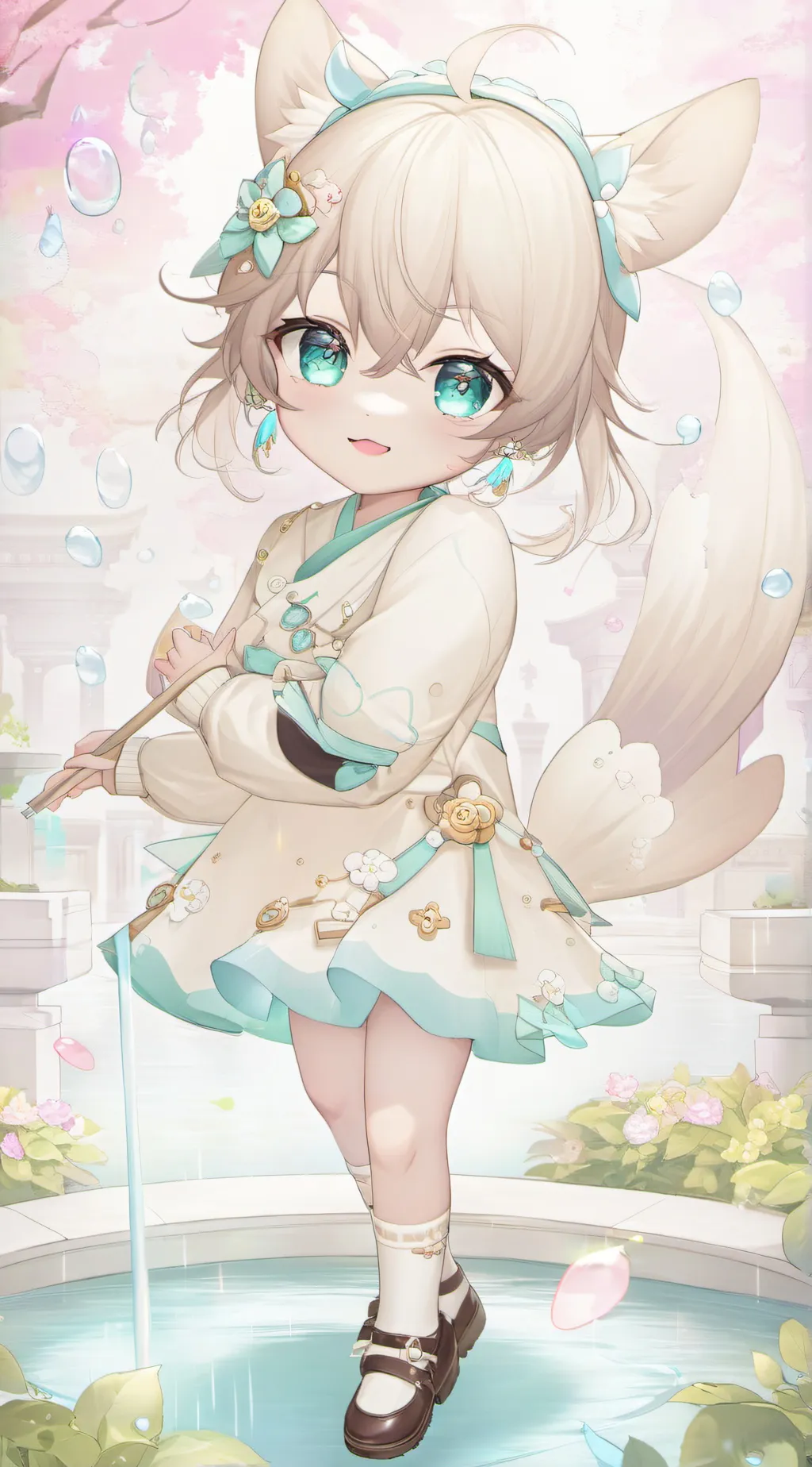 ai character: Sprightly Trout Furry background