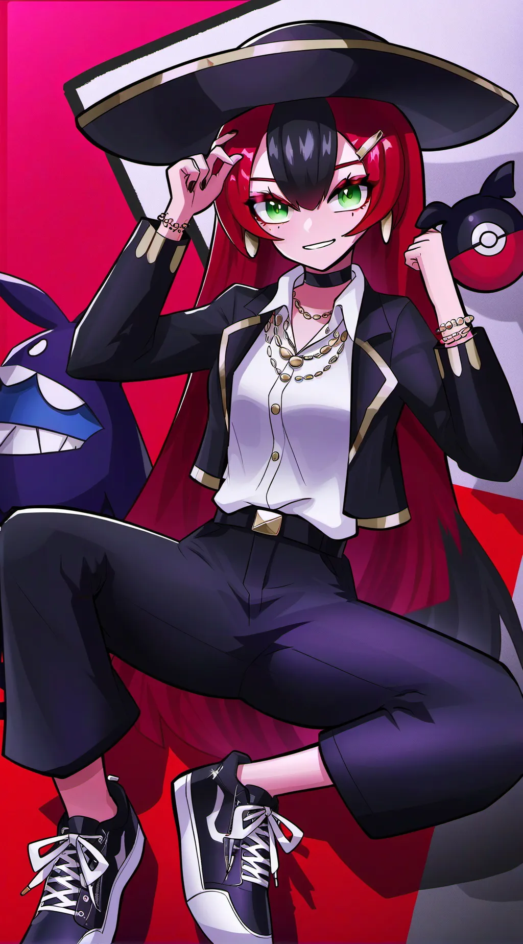 ai character: female human foxy background