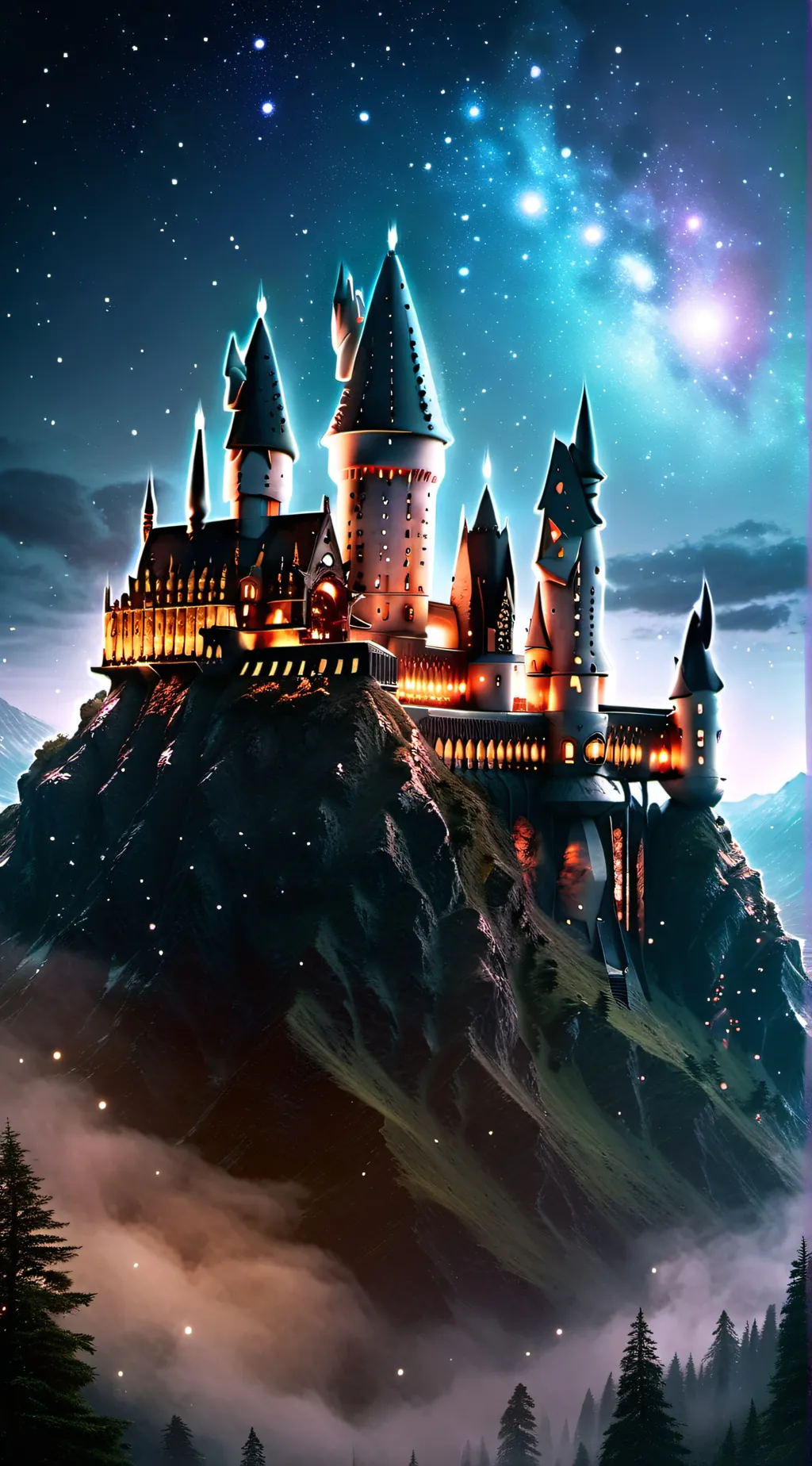 ai character: Olympus+hogwarts  background