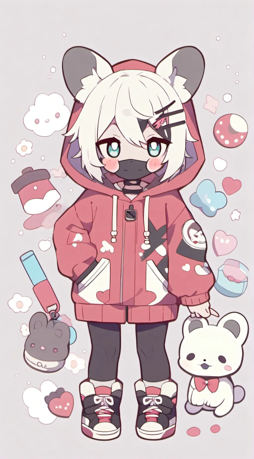 ai character: Hoodie x masky~ ga background
