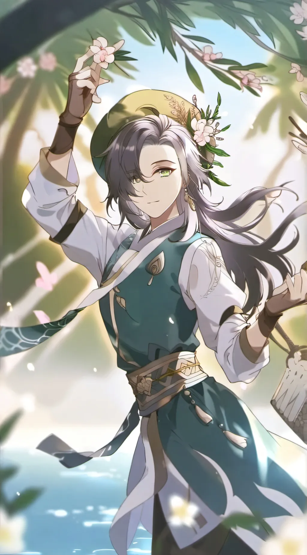 ai character: Ashley  background