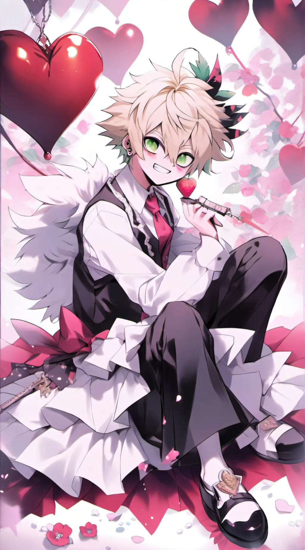 ai character: Valentine day MHA background