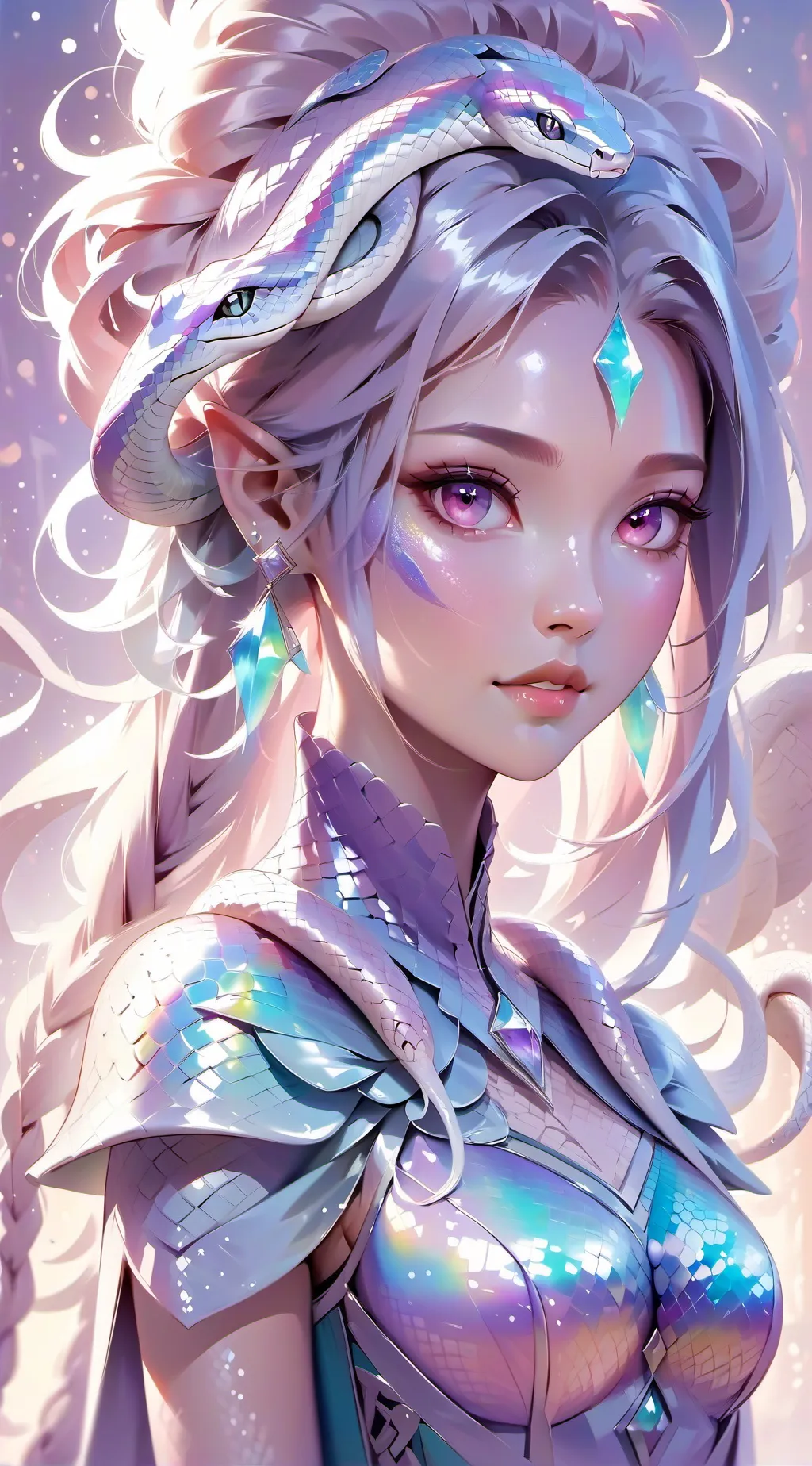 ai character: Mia Snake girl background