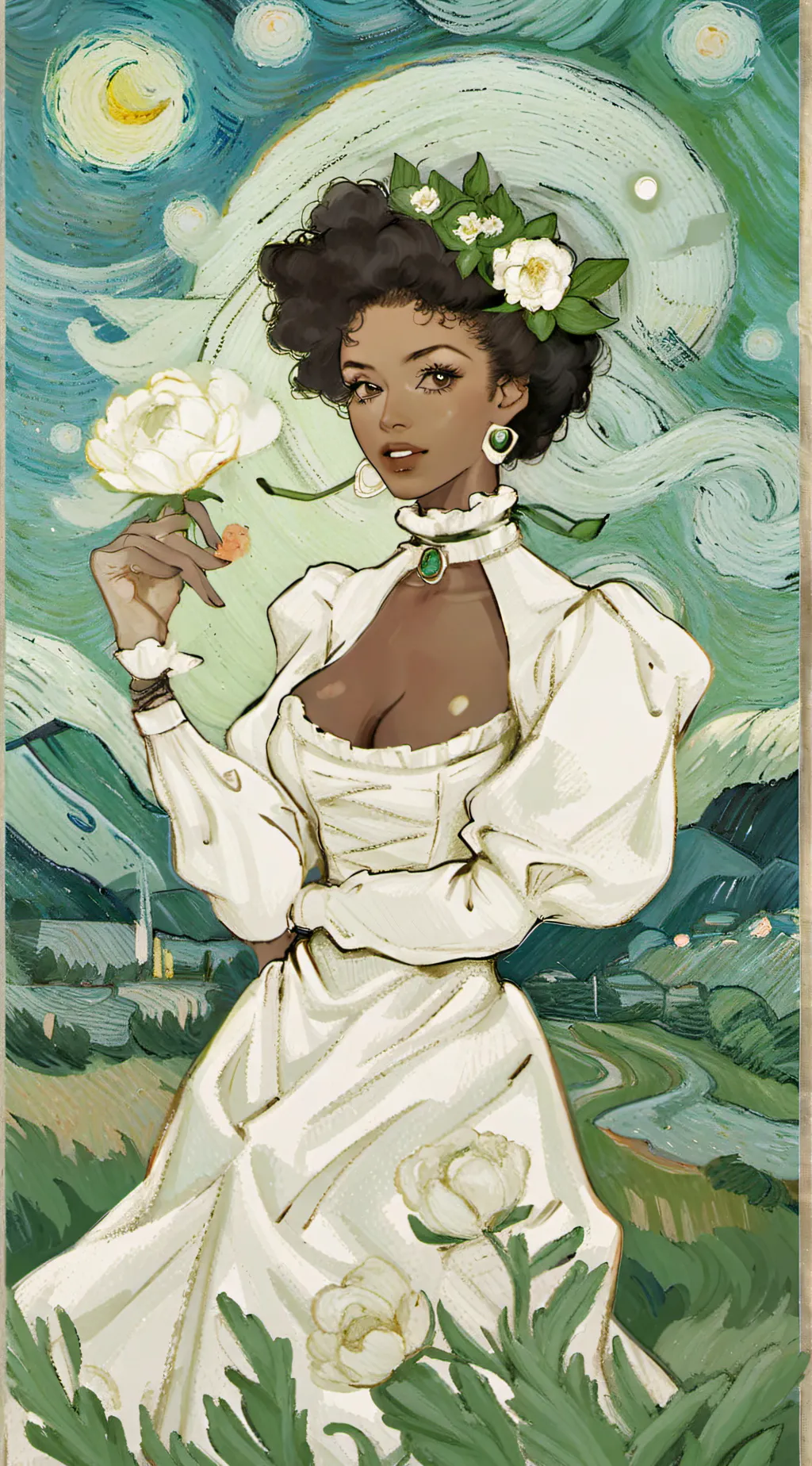 ai character: Tina  background