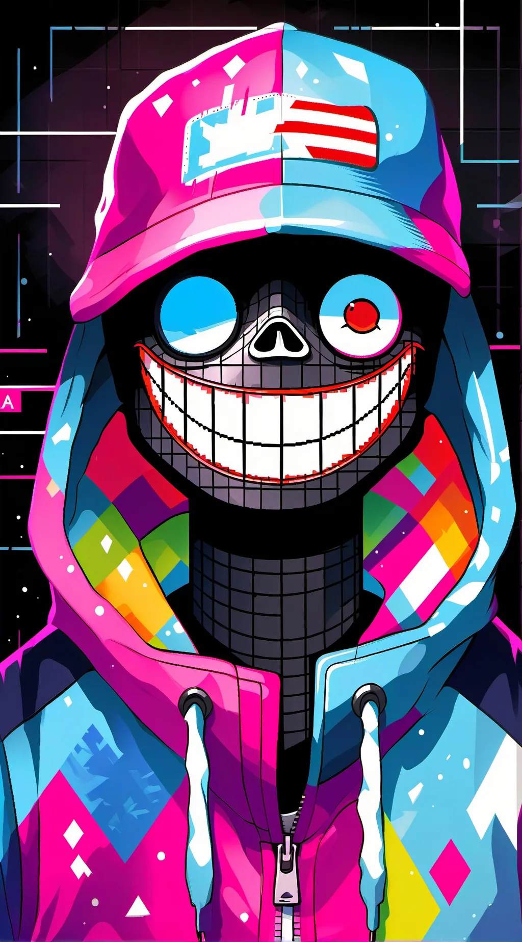 ai character: Error sans  background