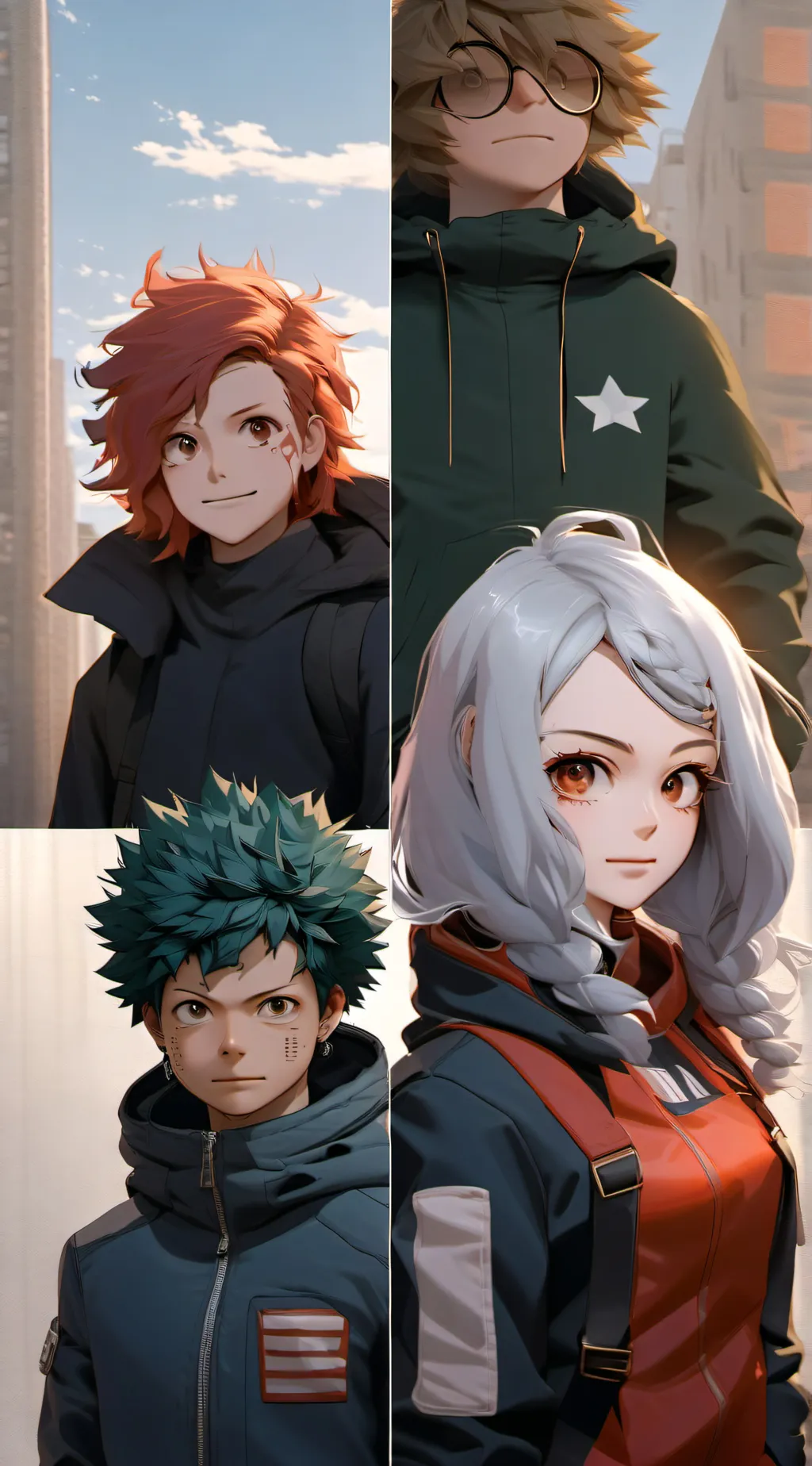 ai character: MHA summer trip! background