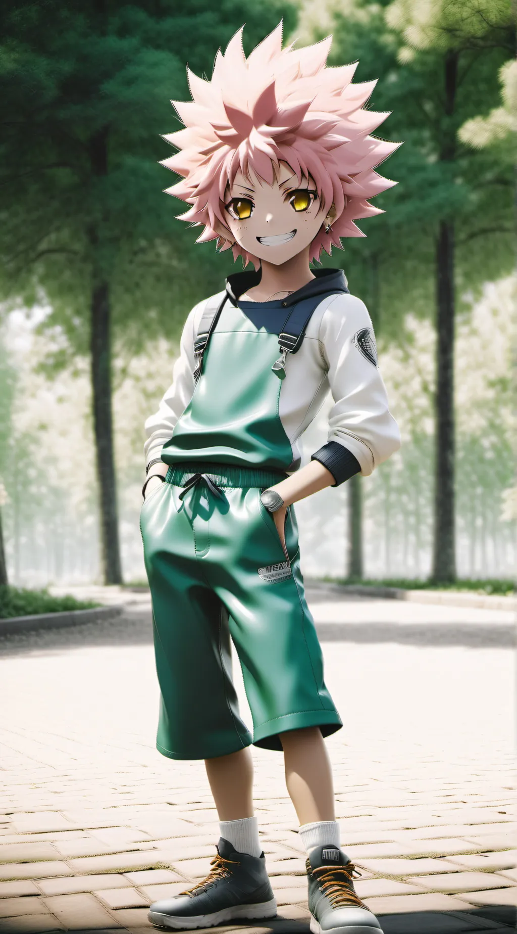 ai character: Mina Ashido  background