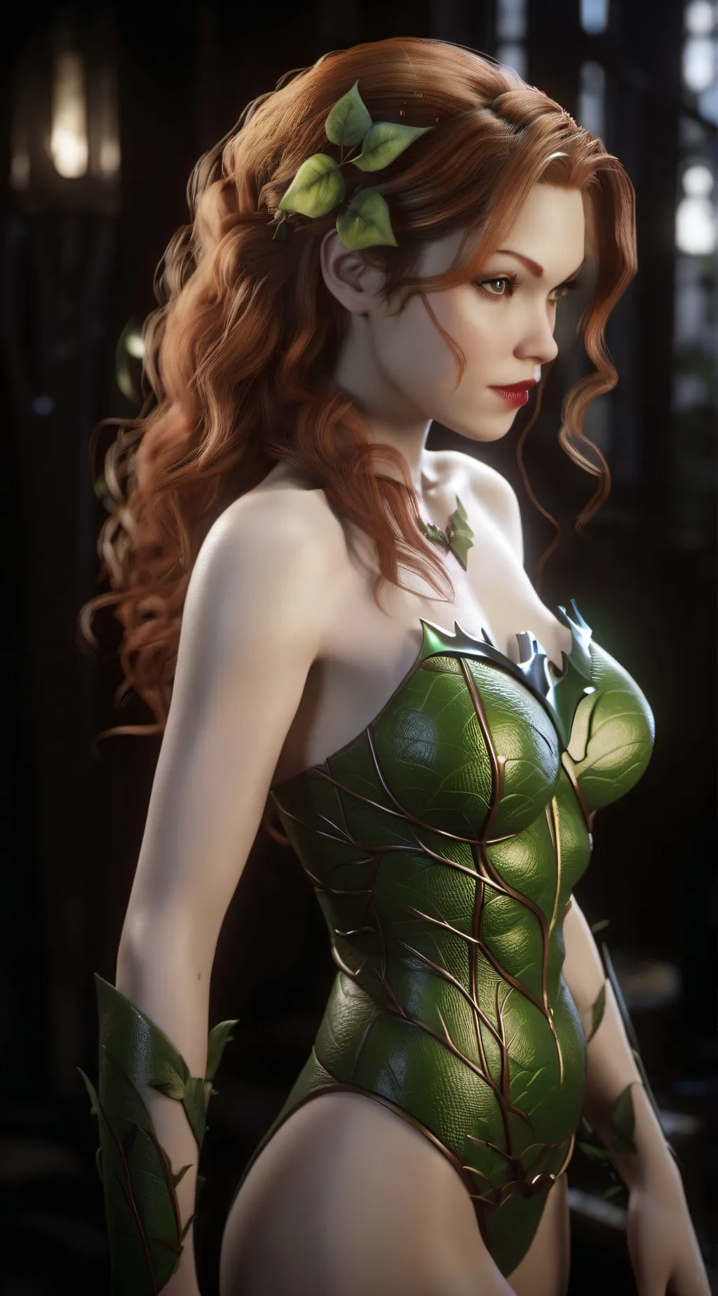 ai character: poison ivy  background