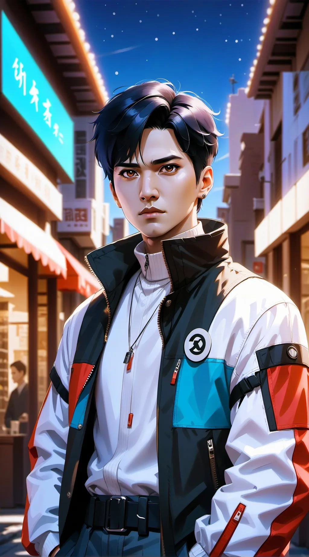 ai character: Leon background