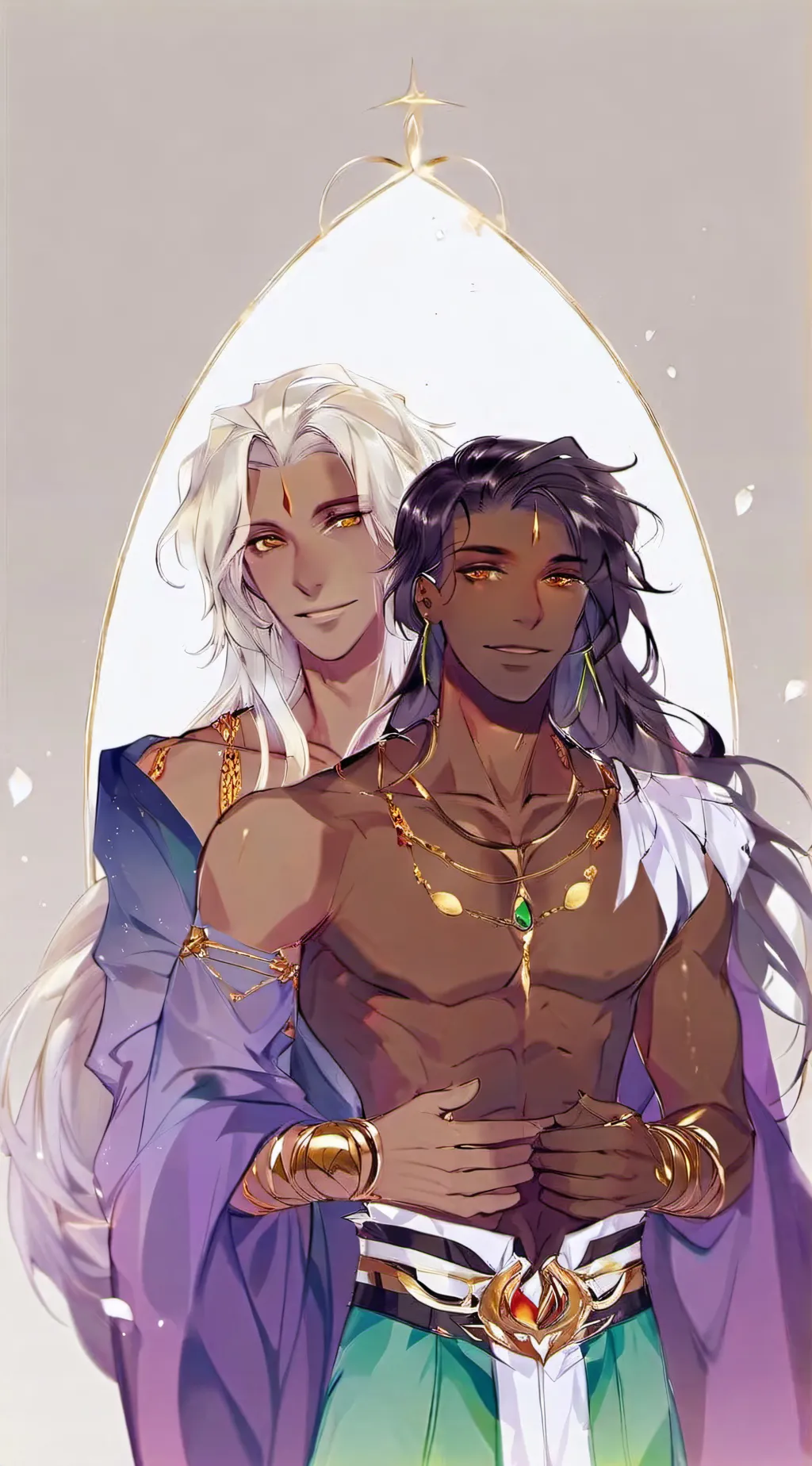 ai character: Apollo + Hyacinth background