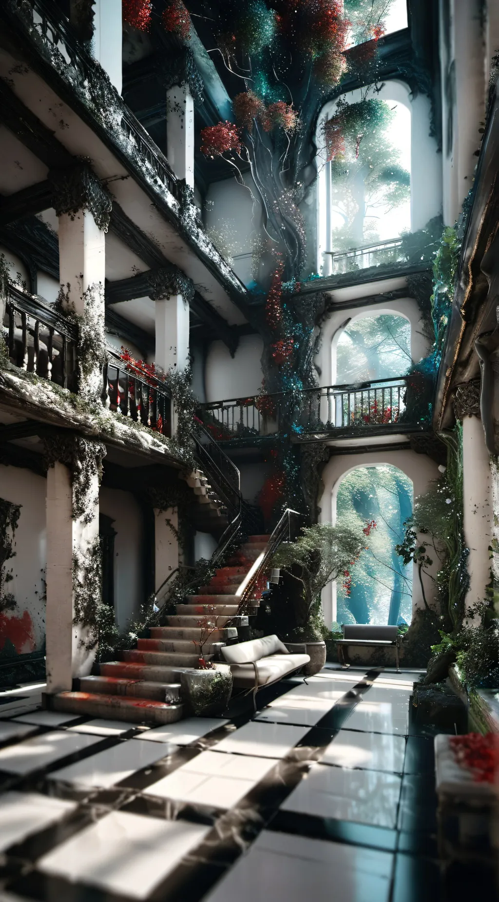 ai character: Mha x Ur school☾ background