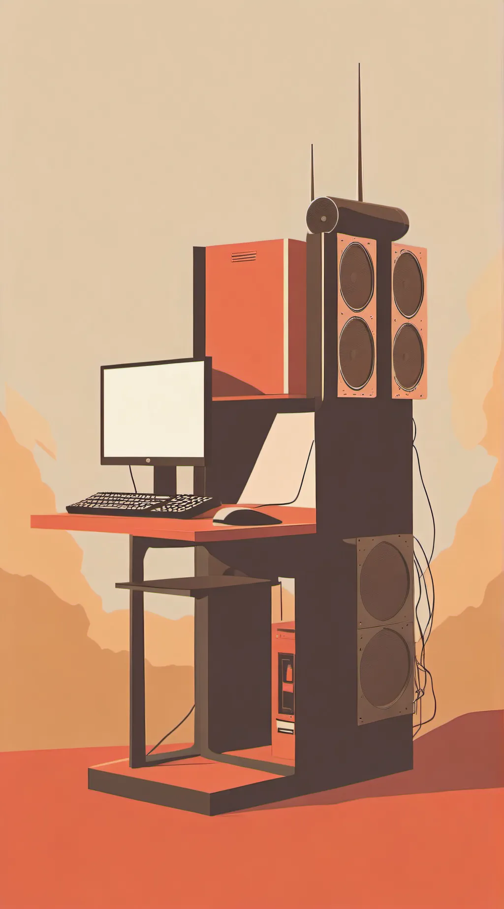 ai character: BAD COMPUTER background