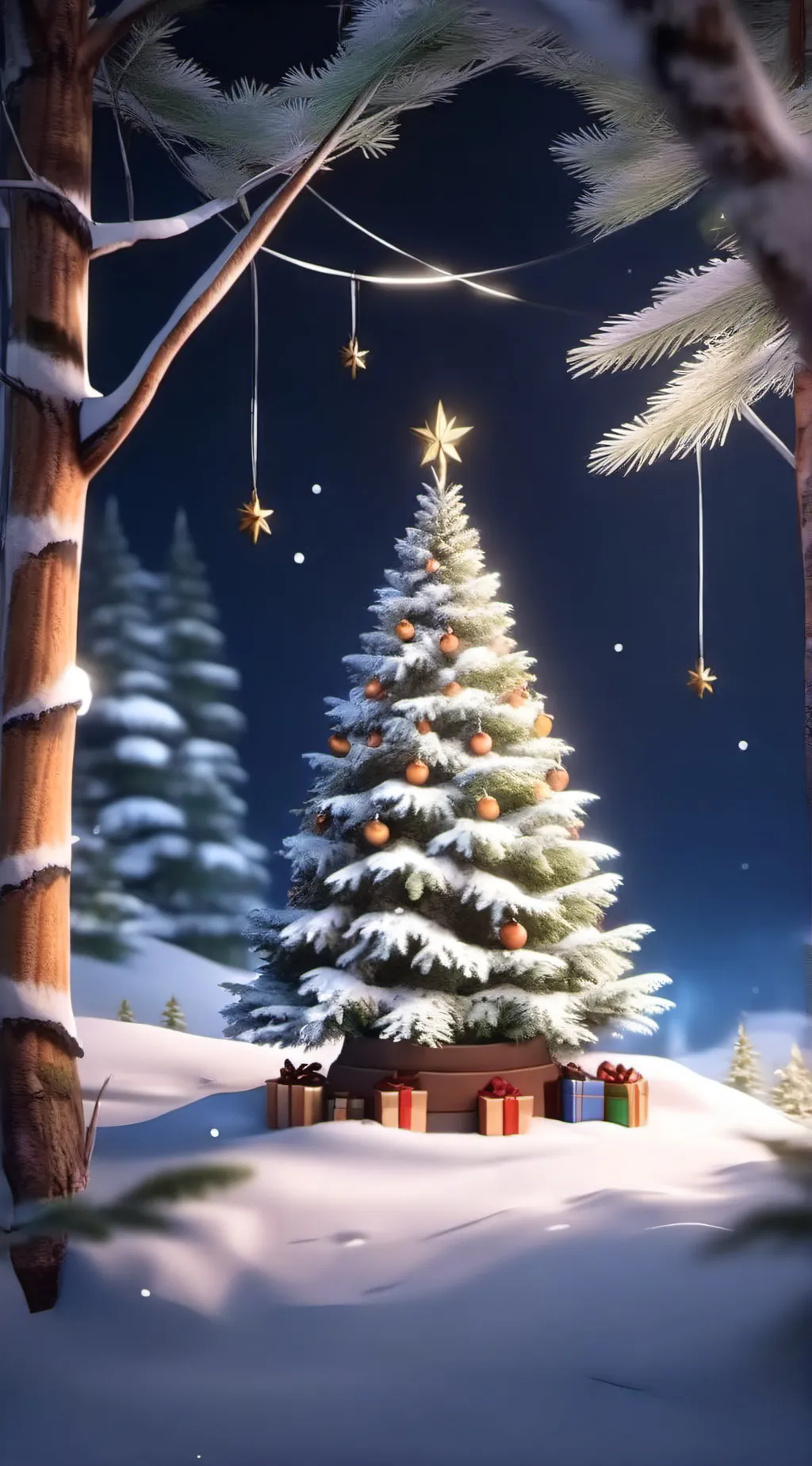 ai character: MD Christmas  background