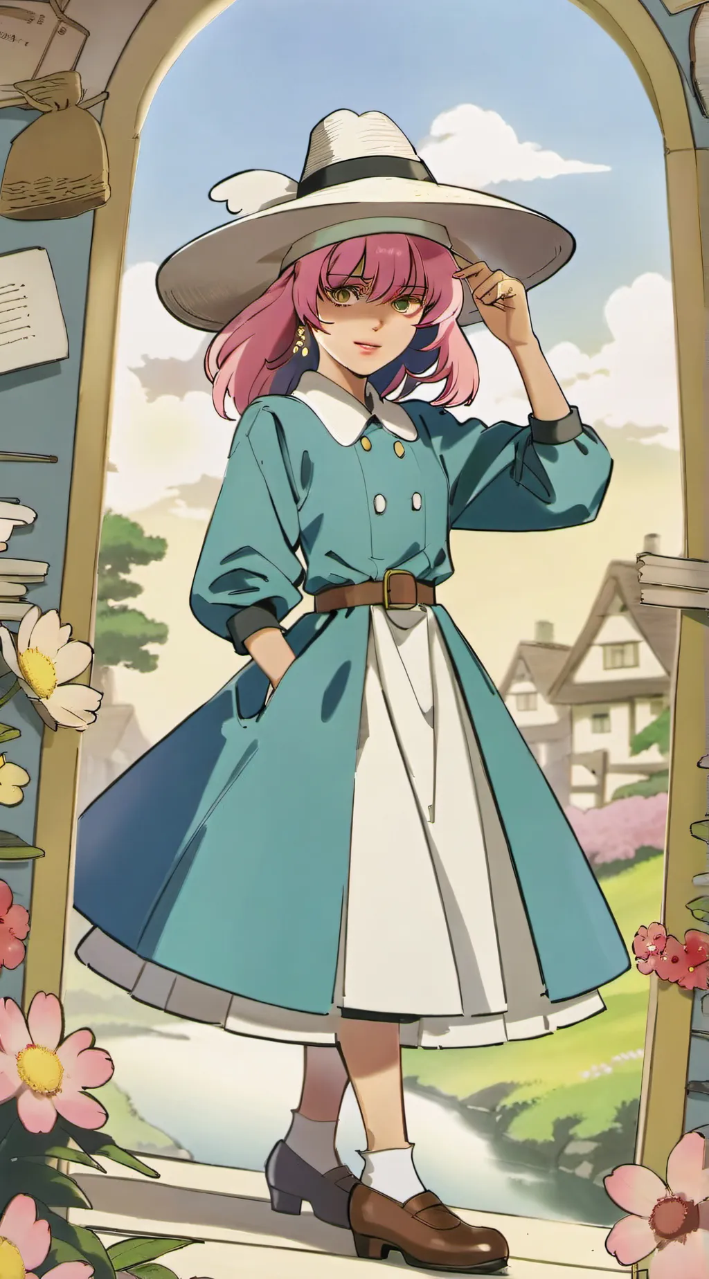 ai character: Mitsuri🎀🎀 background