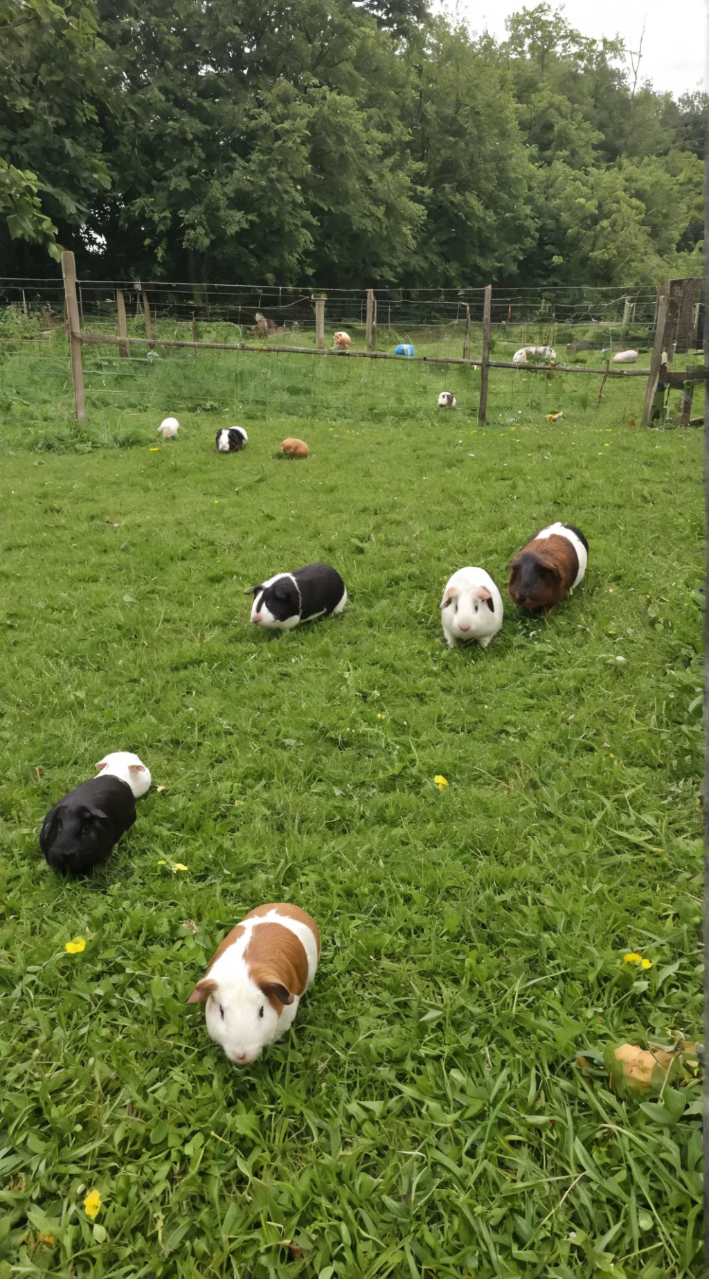 ai character: Guinea pig farm  background