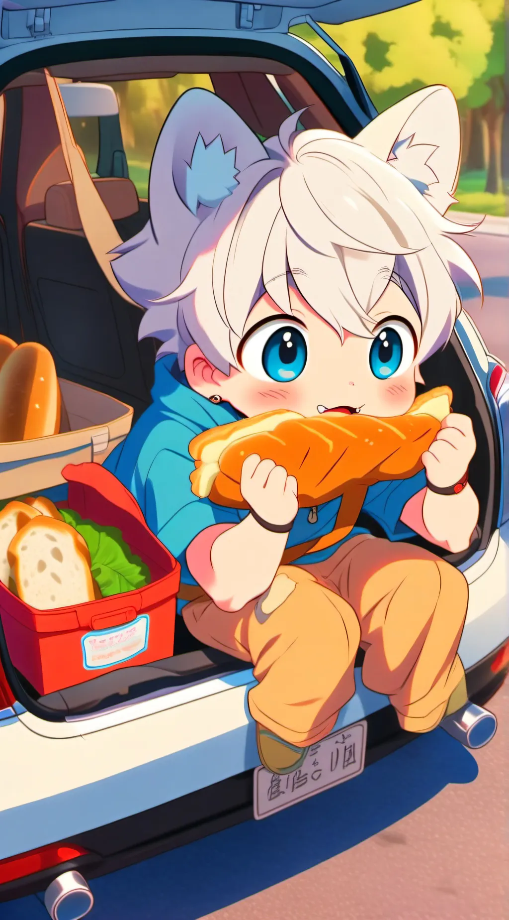 ai character: Baby neko background