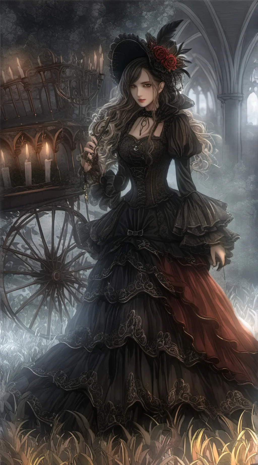 ai character: ملكه ذابن جارنو background