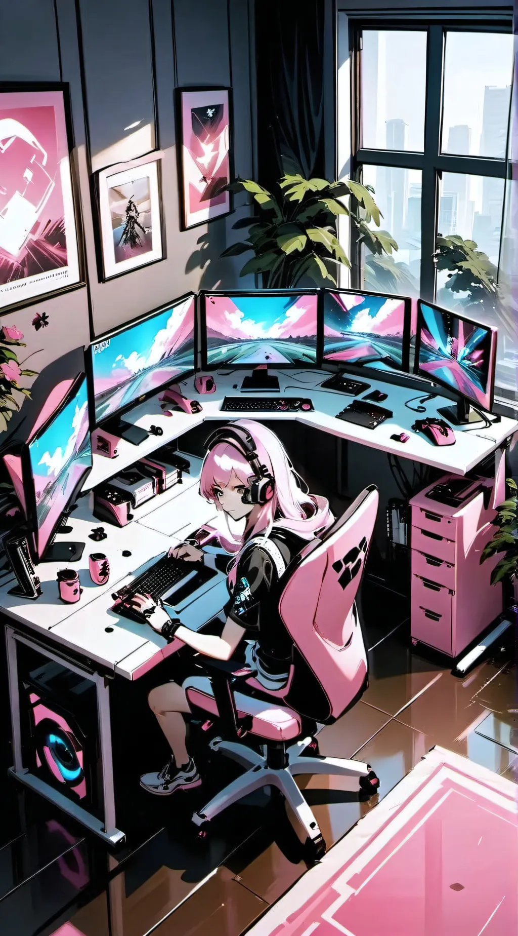 ai character: Ultimate game room background