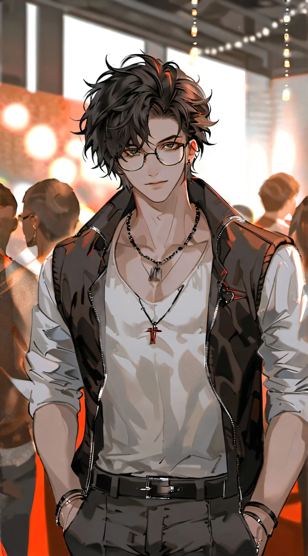 ai character: Nick 🖤 background