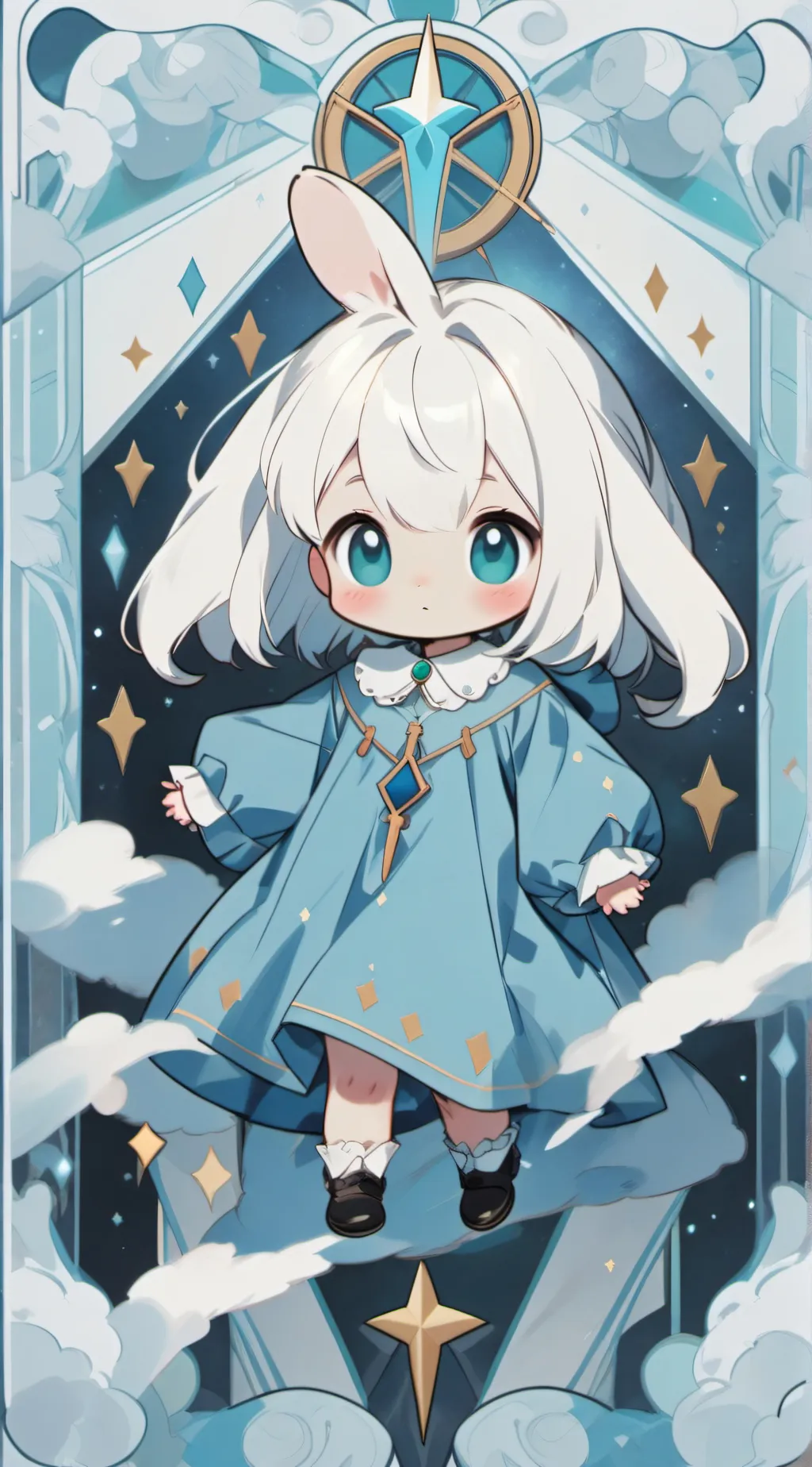 ai character: I cute baby bunny background