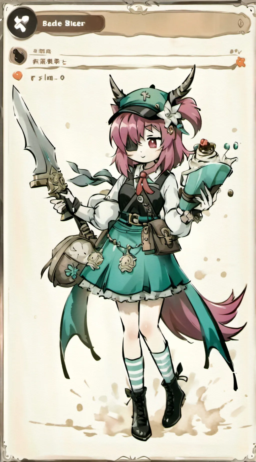 ai character: Gacha Evelyn background