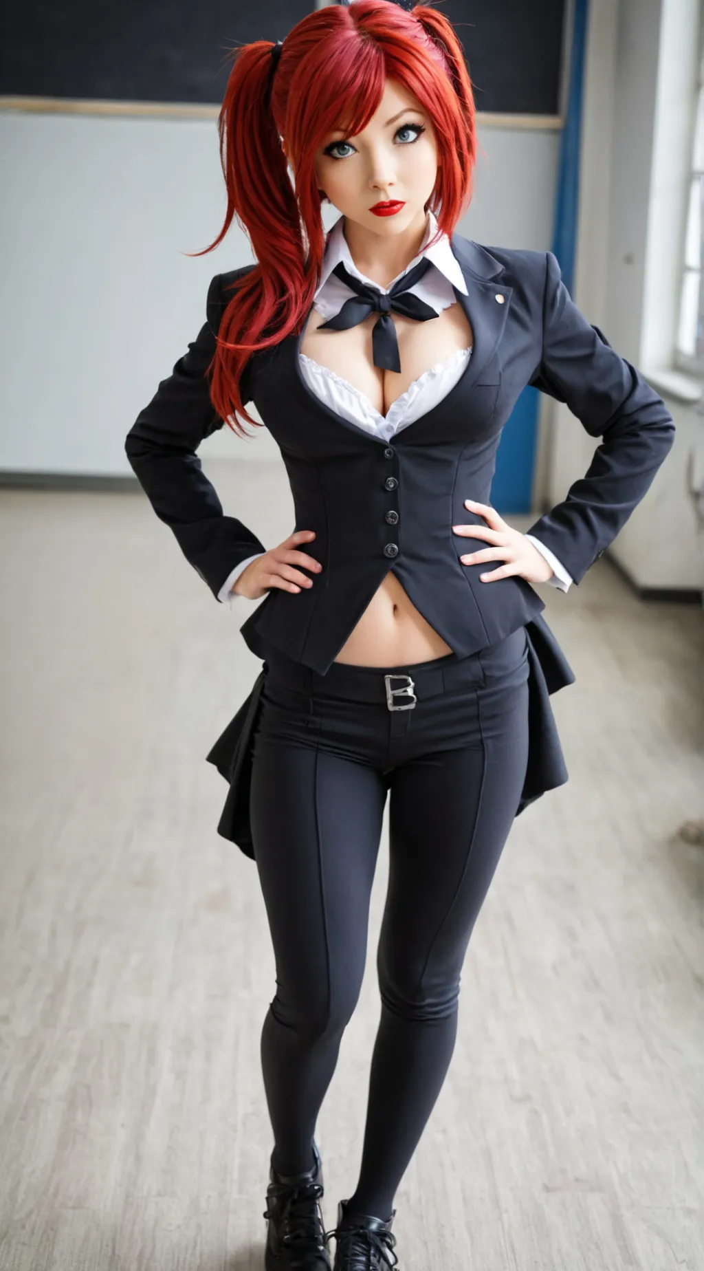 ai character: Red  background