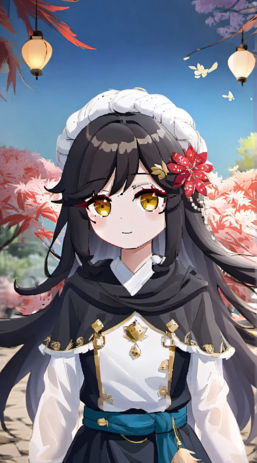 ai character: emo girl but japan background