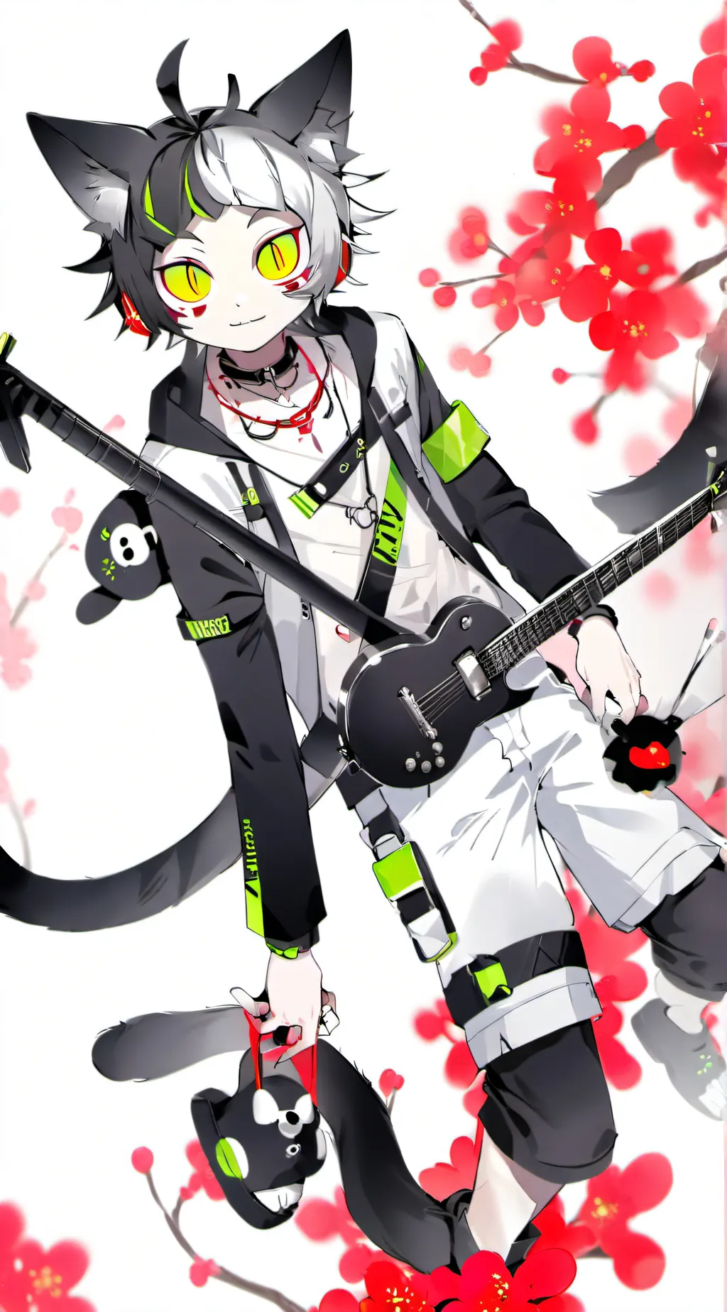 ai character: HoneySkunkyspooky background