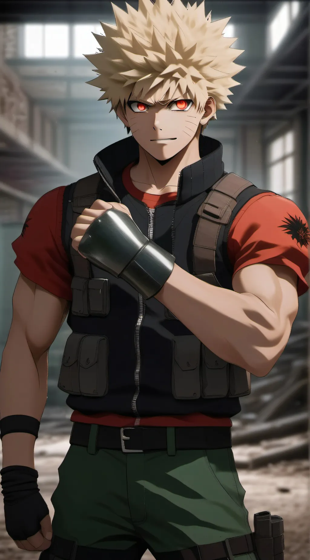 ai character: katsuki bakugo background