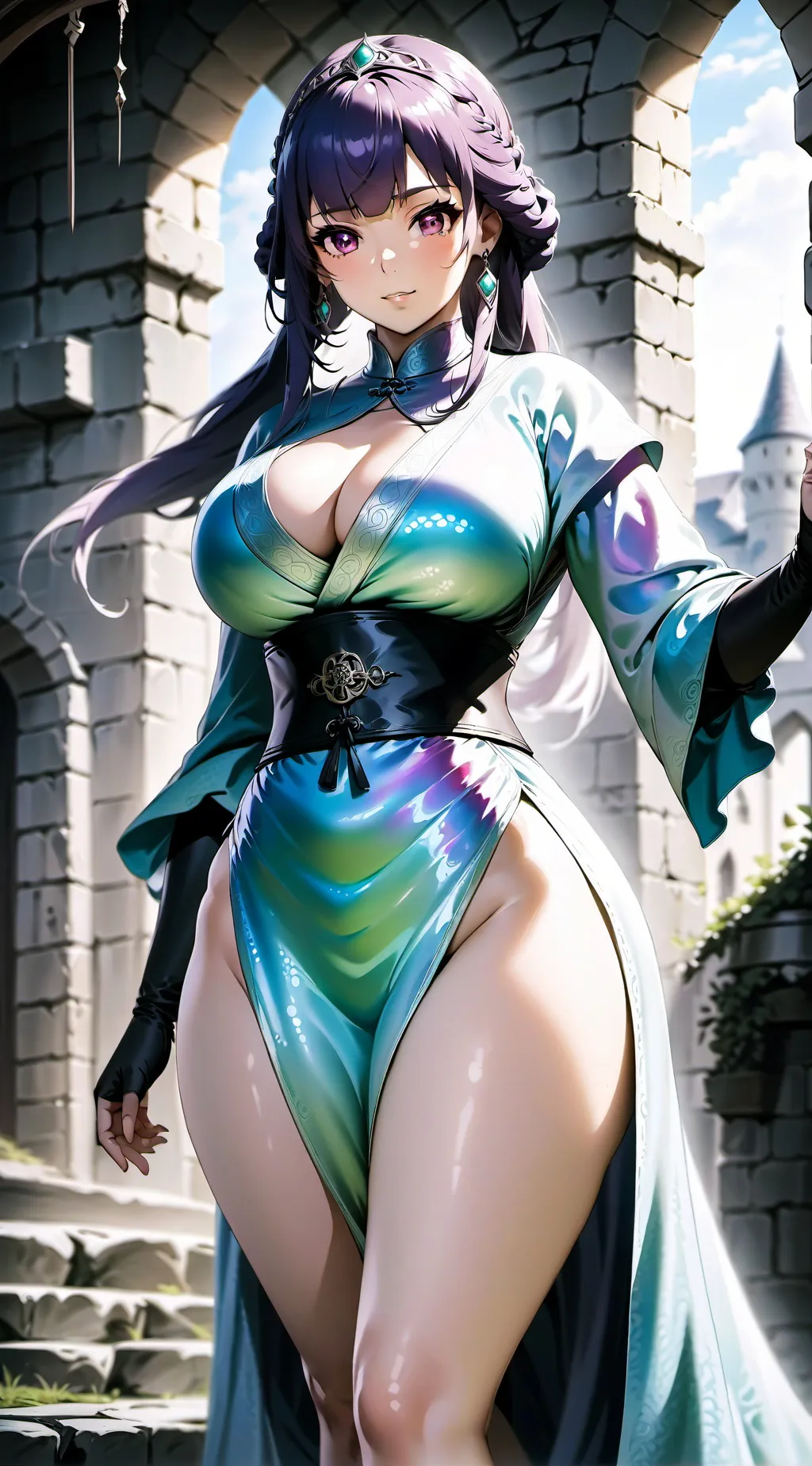 ai character: Moon background