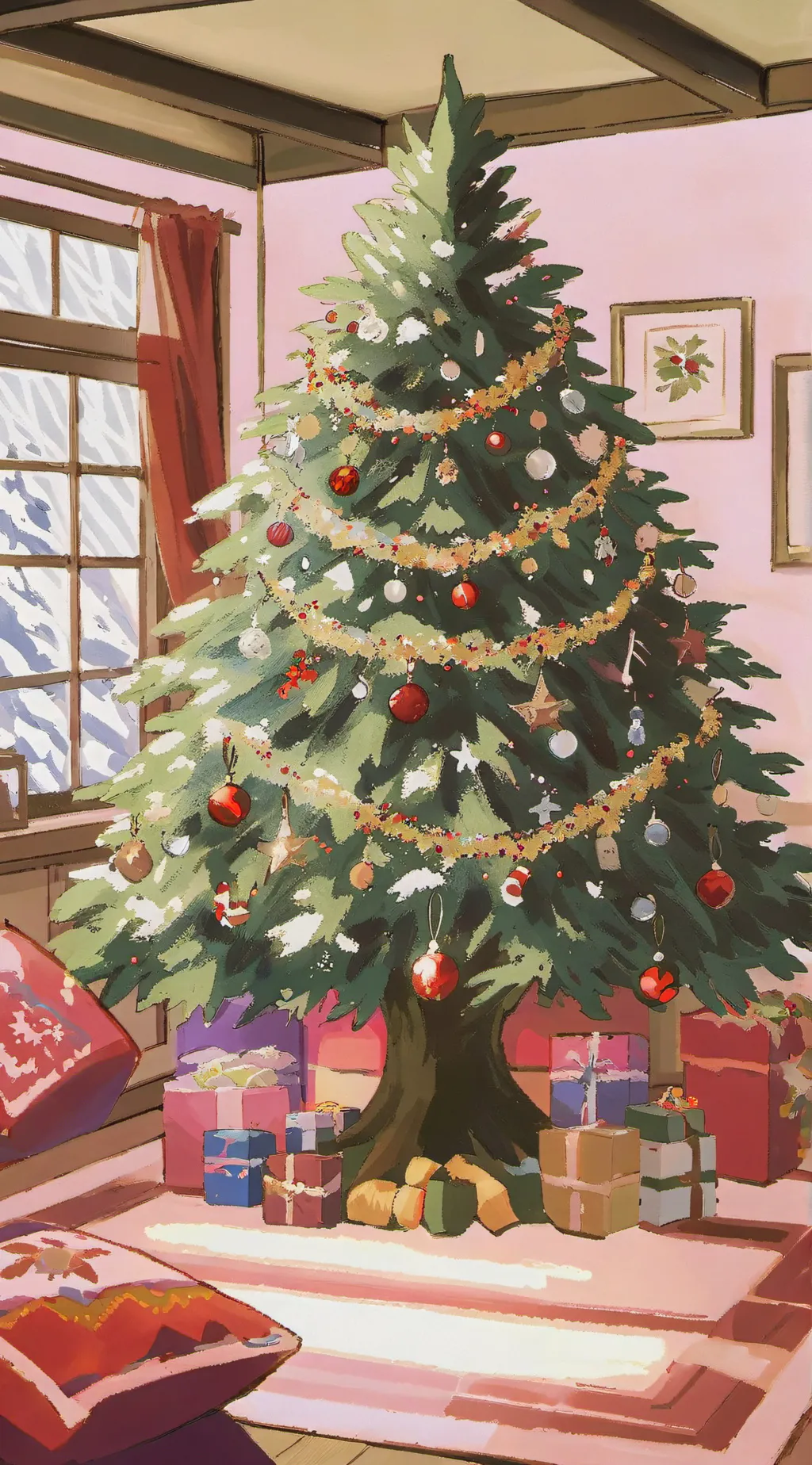 ai character: CH Christmas background